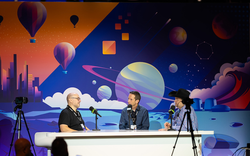 Interview Desk at VMware Explore 