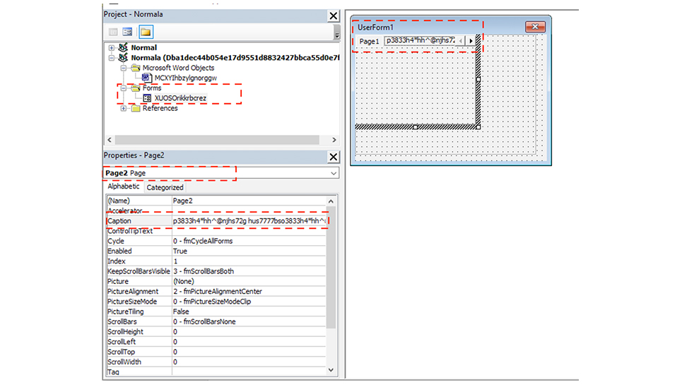 PowerShell Script Stored in Page2 “Caption” in a Form