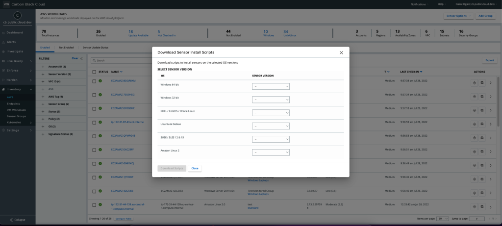 Carbon Black Cloud Sensor Deployment