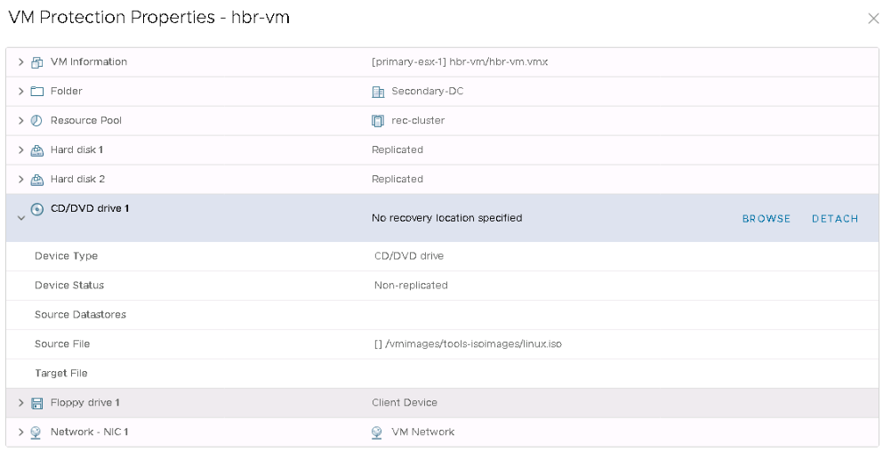 SRM and vSphere Replication 8.4  VMs