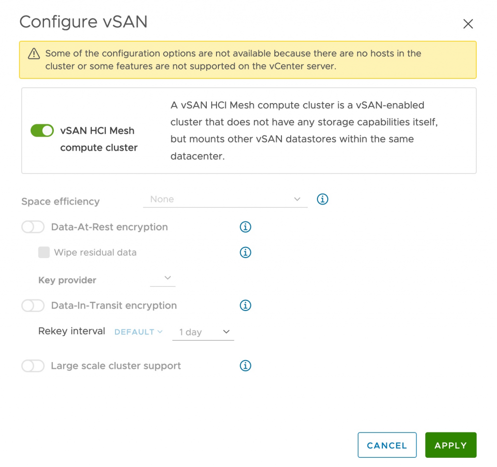 vSAN 7 U2 HCI Mesh