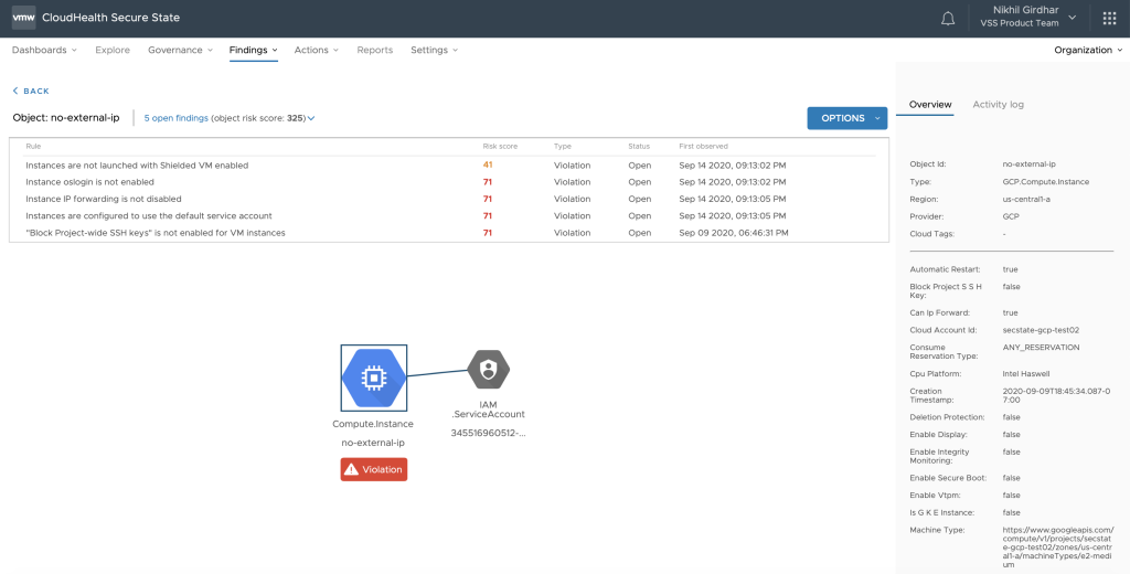 google cloud compute instance security risks