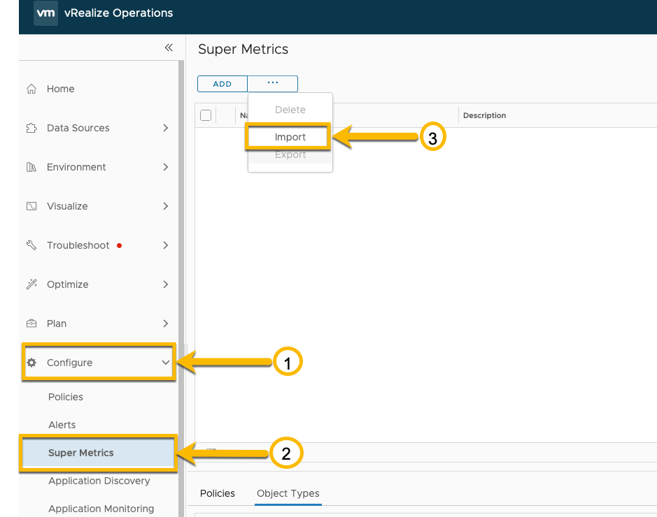 Import Super Metrics