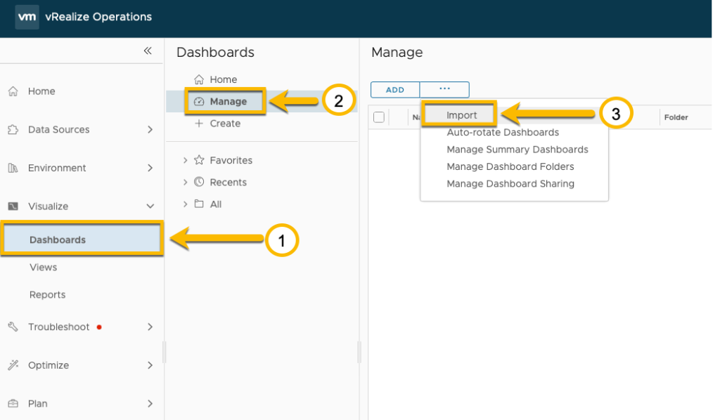 Import Dashboard