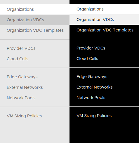 Vertical VCD Navigation (with and without theme in different color schemas)