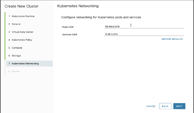 Custom IP Ranges per TKG Cluster