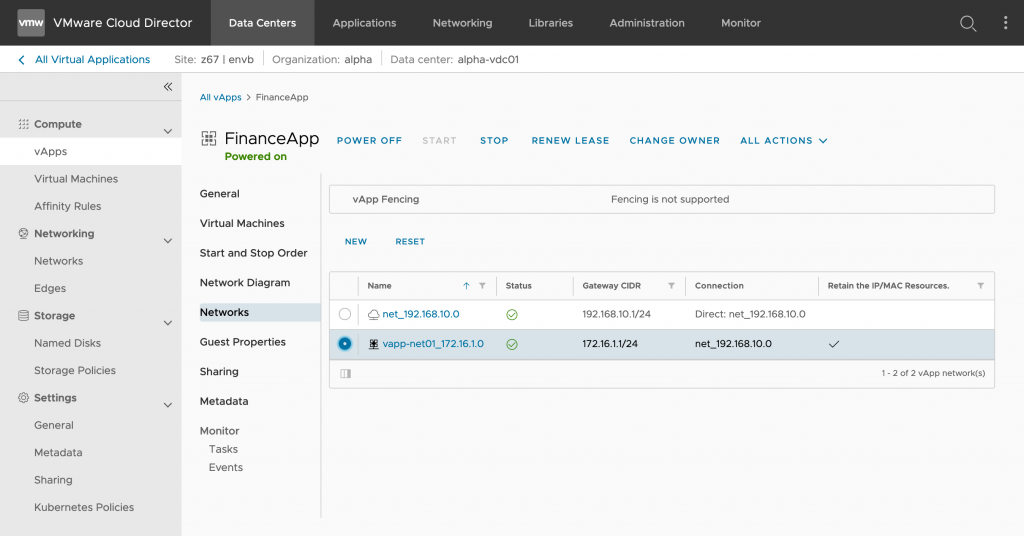 NSX-T routed vApp networks in VMware Cloud Director (VCD) 10.3