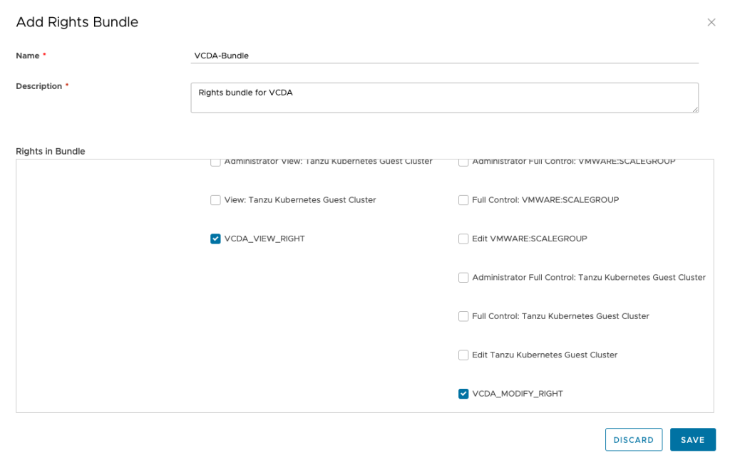 VCDA - Roles in Right Bundle