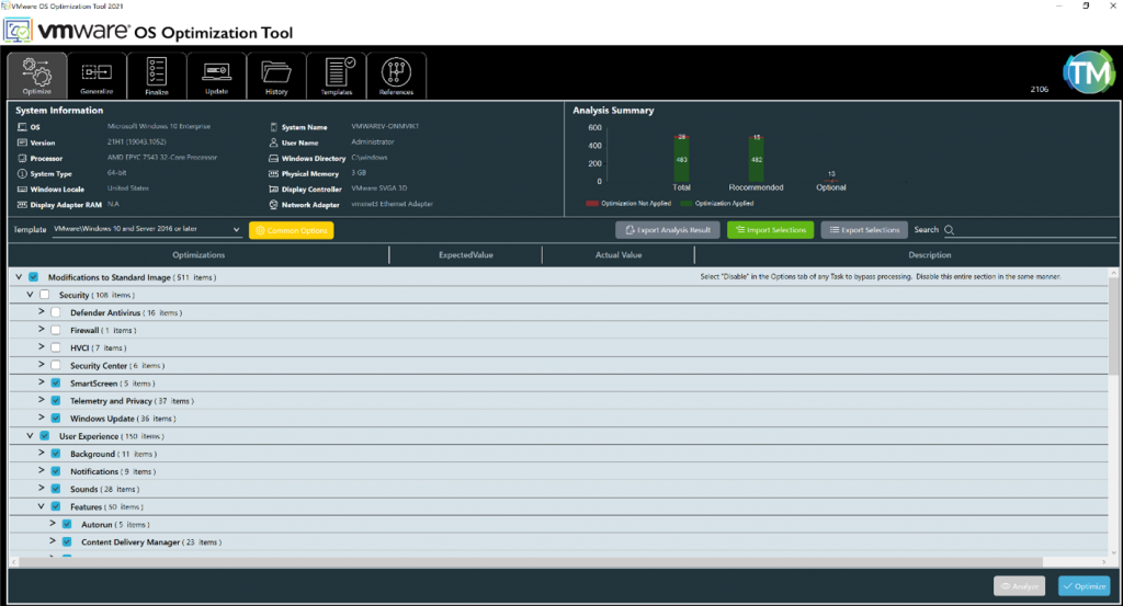 OSOT Optimize Screen