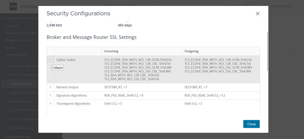 Security Configurations